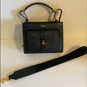 Tom Ford mini t twist bag black